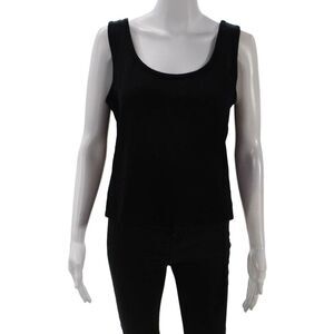 St. John Basics Womens Sleeveless Shell Sweater Black Wool Size Petite